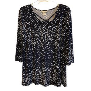 Christopher's & Banks Dot Knit Top LARGE (202)